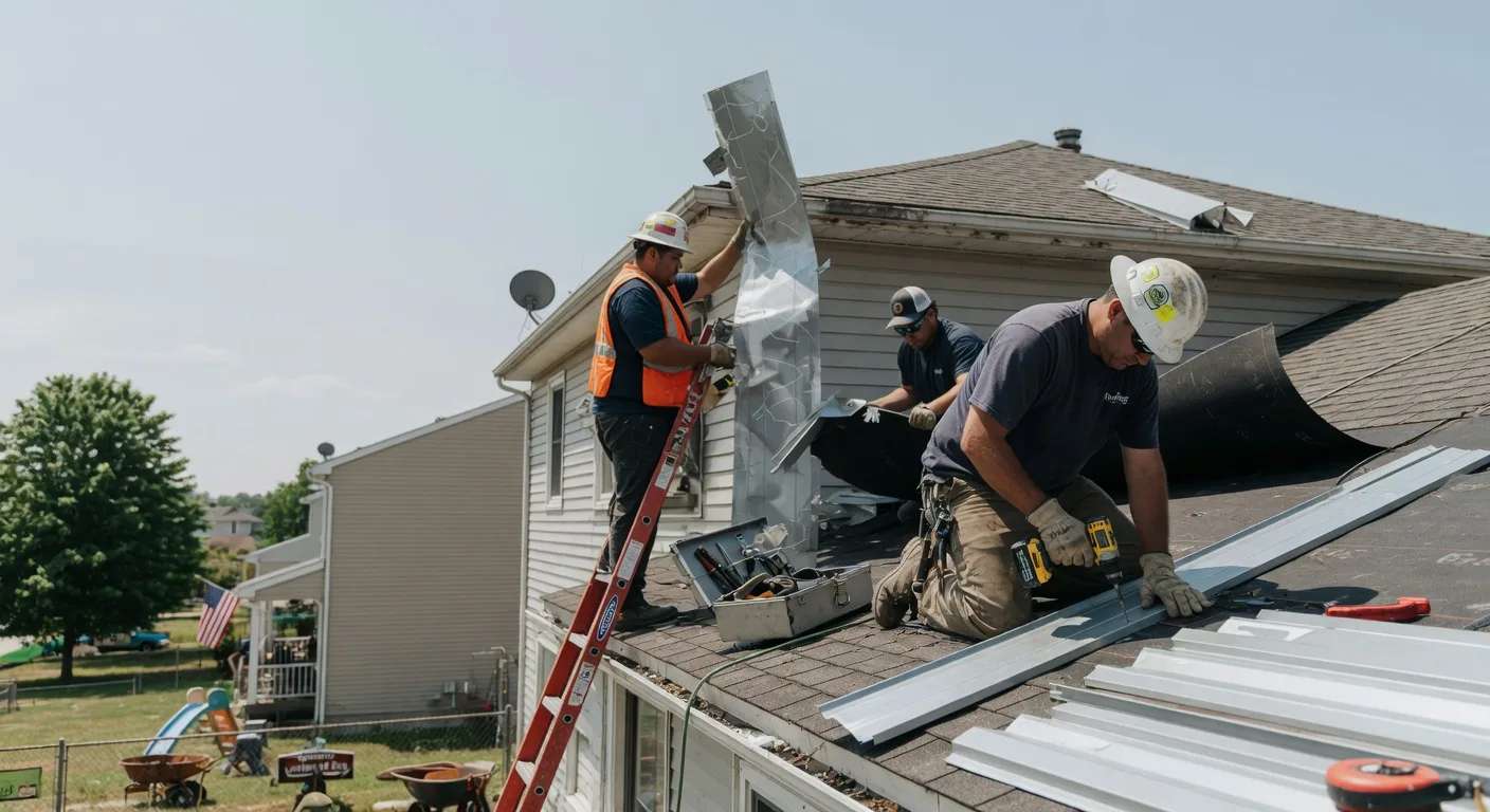 Storm Damage Metal Roof Repair in Chelsea, IA